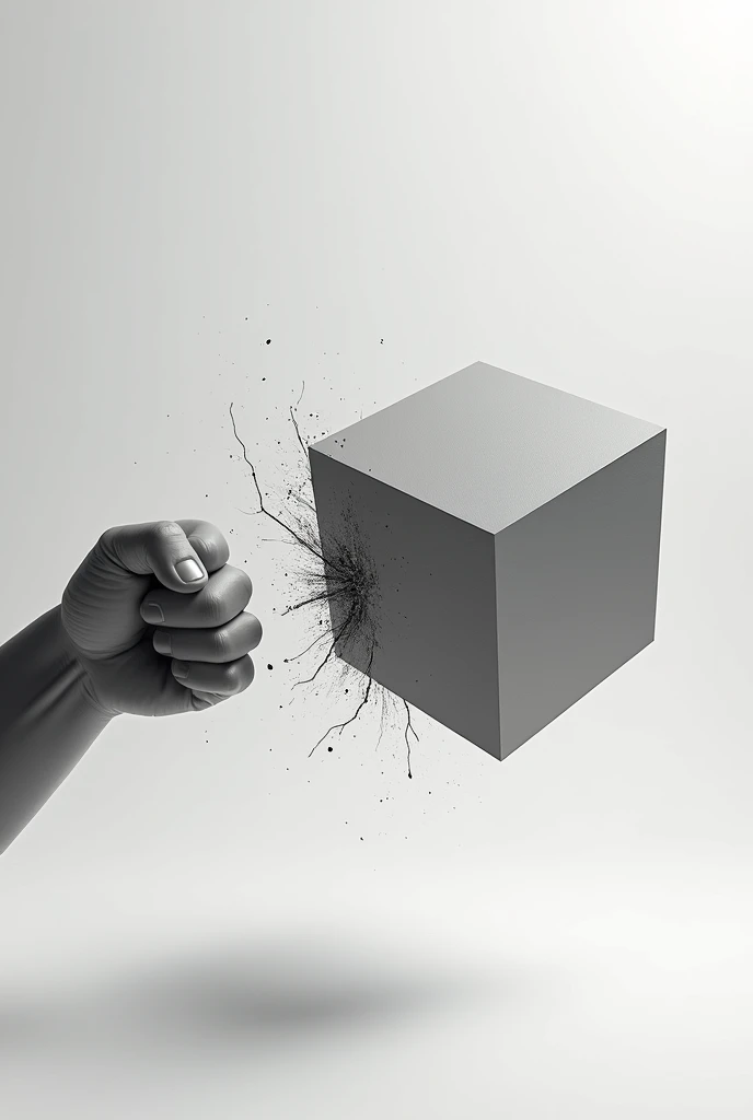 Punching shown on a cuboid
