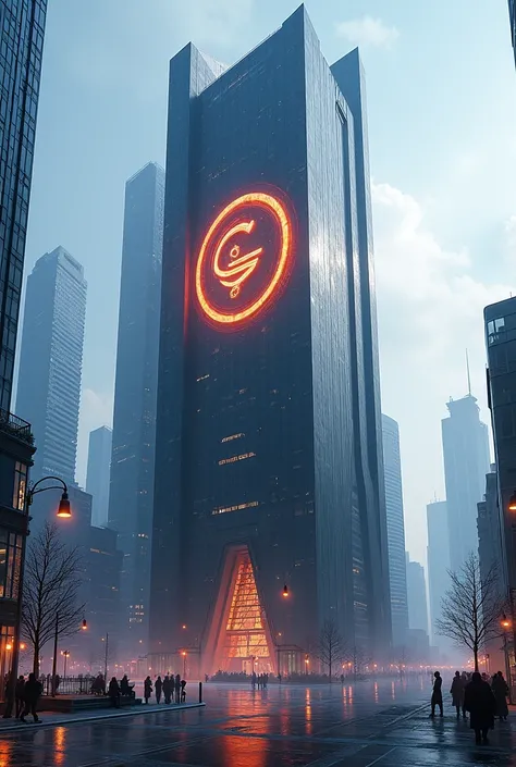 Generates a large building with the GINGA COIN logo.