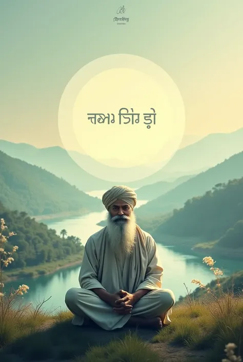 create a soothing wallpaper related to sikhs and wrote this line at a corner 
ਜਿਨ ਸਿਰਿਆ ਤਿਨੈ ਸਵਾਰਿਆ