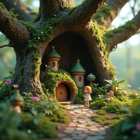 Small world on tree