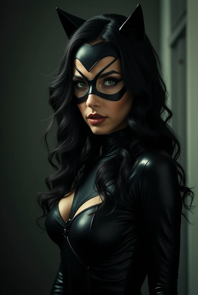 A picture of Catwoman with my face 