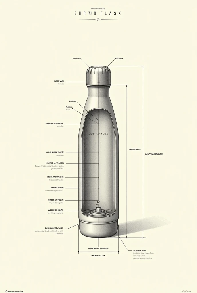 A diagram of a thermos falsk