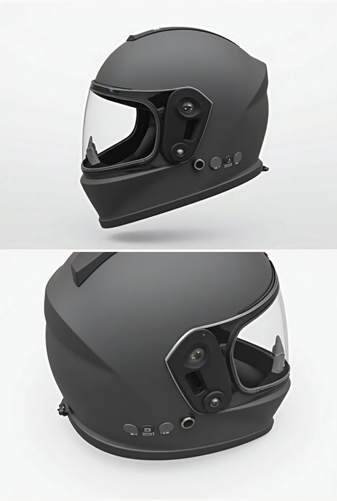 Help me design the appearance of the motorcycle Bluetooth helmet headset，Mainly the Bluetooth headset part