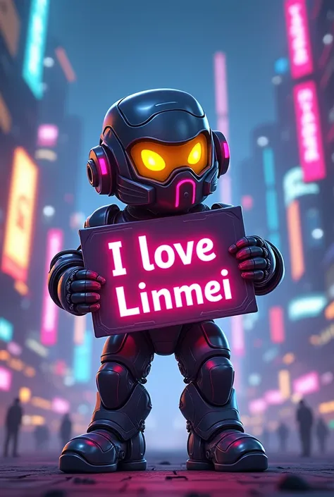 Draw Sitetampo (cybersportsmen by igre brawl stars) holding a sign that says &quot;I love linmei&quot;