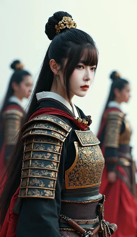 live-action、Real、Beautiful Japanese Women、armor、White background