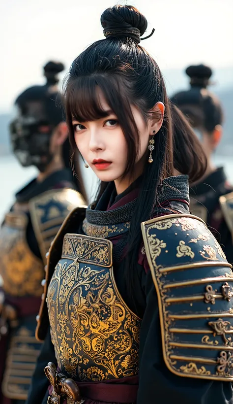 live-action、Real、Beautiful Japanese Women、armor、White background