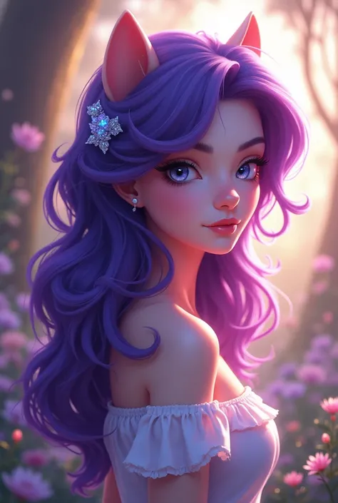 Draw a very beautiful humanization of Twilight Sparkle