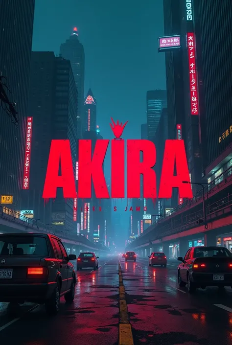 Fait moi un fonds décran ARK  avec écrit "AKIRA"