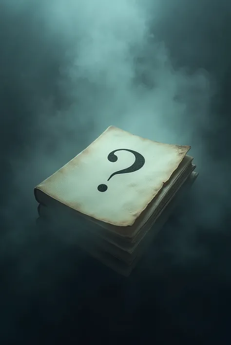 The image depicts a book with its pages blurred, as if covered by a veil of mist. In the center of the book, a large, clear question mark stands out, contrasting with the rest of the indistinct surroundings. The letters and content around it are difficult ...