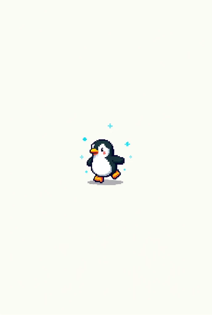 Pixel art Cute baby penguin,sprites assets walk,run,jump and slide