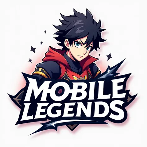 Draw me a logo for the game mobile legends, with anime character on avatar, and below the inscription LOPUH