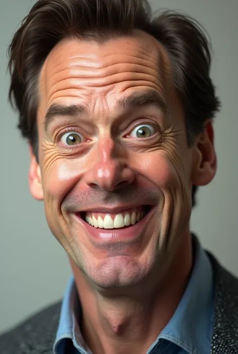 Realistic face similar to jim carrey