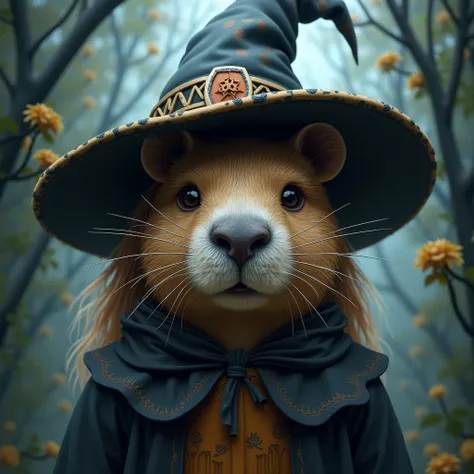 A witch whose face is a capybara, Witchs hat 