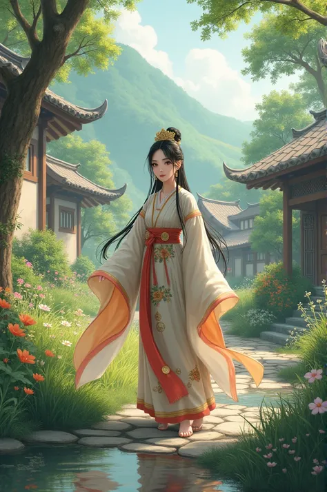 Need a village nature background for editing traditional girl 