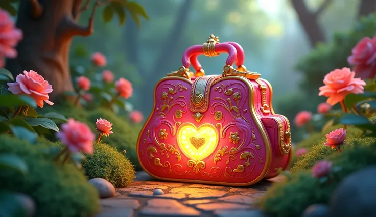 Mahal ke khubsurat bag hai aur Bagh mein se roshani nikal rahi hai
3D cartoon style