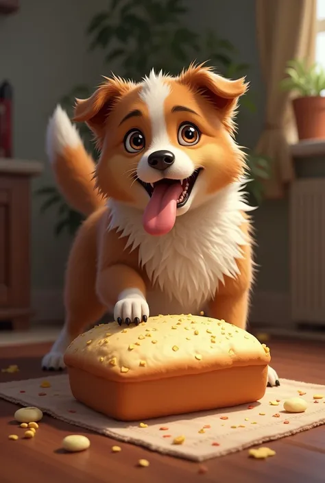 Dog eat bread