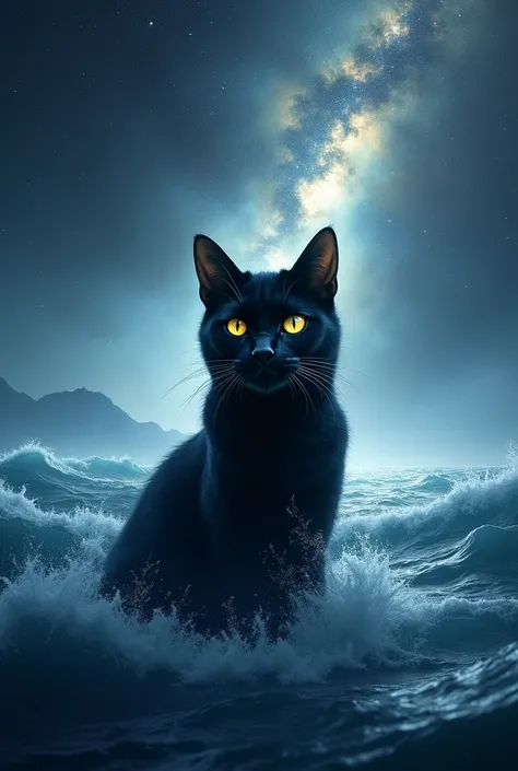 Black cat sea art infinity 
