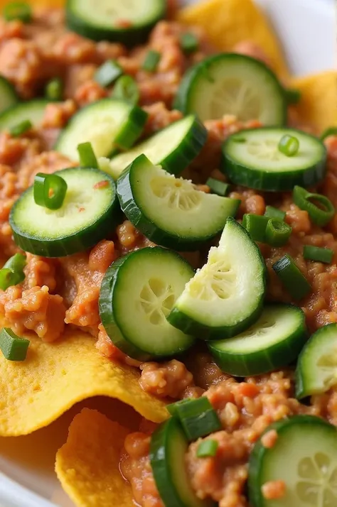 Nachos and cucumbers