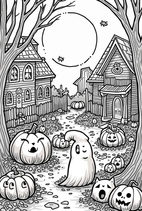 Halloween themed coloring pages for kids