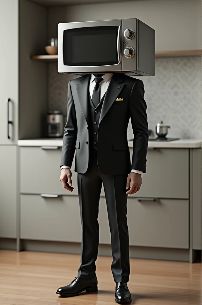 Microwave wearing a suit 