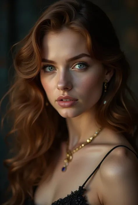 ((Close-up face only shot:1.44)), (Best quality, masterpiece, high resolution:1.22), (Ukranian girl :1.5), (Elegant make-up:1.49), (A long-eyelashes, Deep moisture mascara:1.48), (Gorgeous wavy medium-long caramel haired:1.4), (Looking at viewers:1.43), (H...