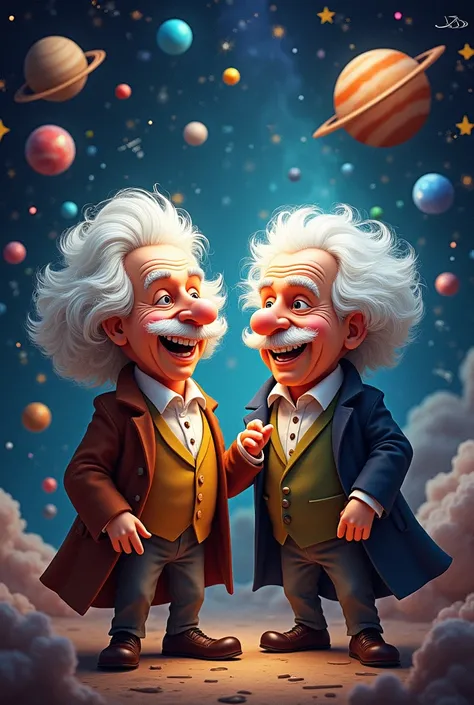 Newton and Einstein Happy Birthday 