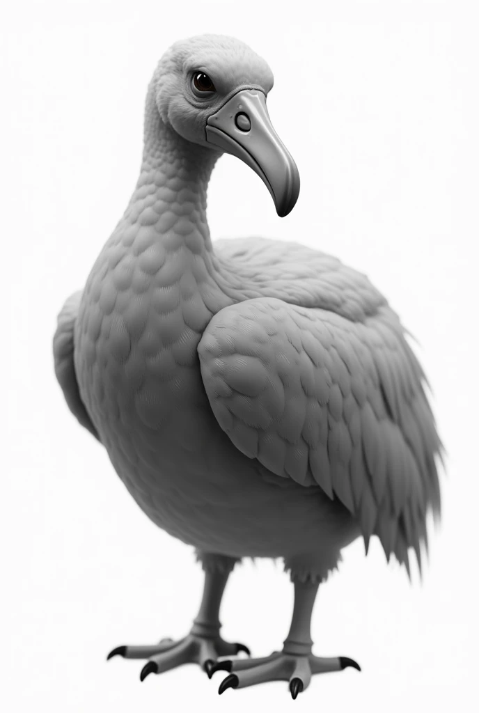 Make a black and white transparent dodo image