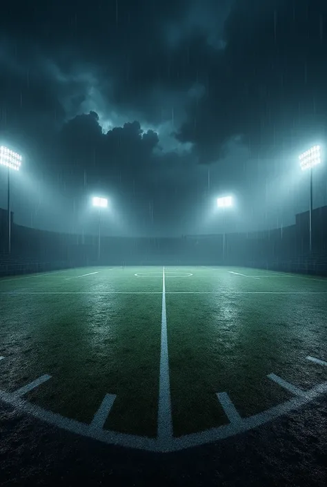 Banner image for YouTube about a football field at night and raining that is more than 2048×1152 pixels