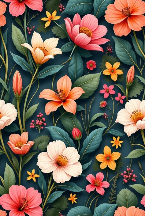 Hello, I want a botanical flower pattern