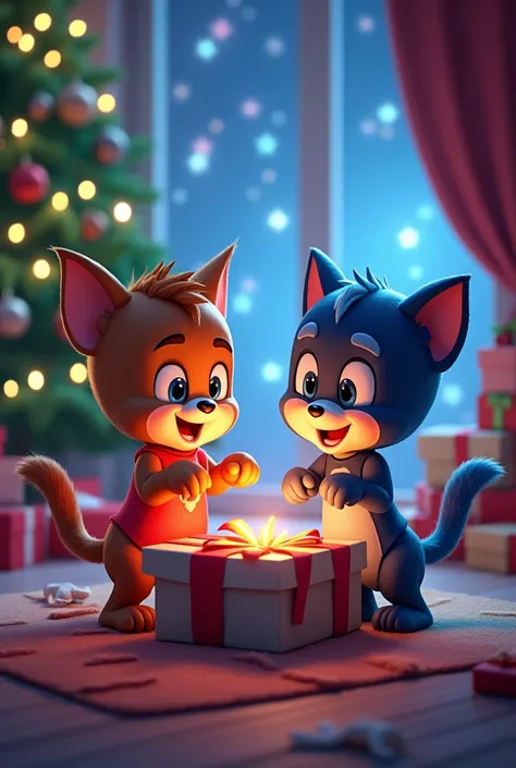 tom and Jerry are both pj masks catboy and mouseboy got themselves a nintendo switch for Christmas