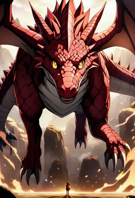 baby-dragon, red dragon, golden eyes, CG, animal