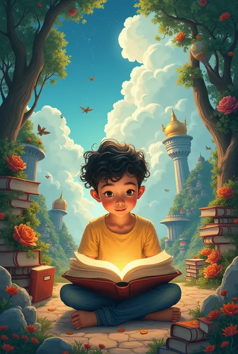 an illustration that represents book and imagination