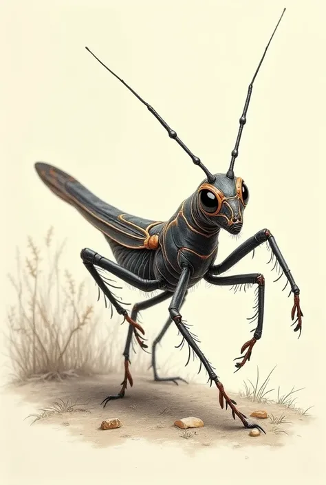 DRAWING OF A MOROMBA CRICKET THAT LIKES TO RUN