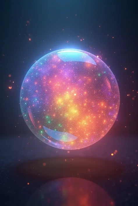 Colorful ball-shaped aura