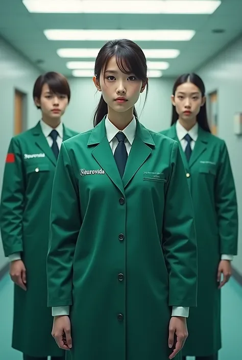  doctors of thebmilitary force, with green gowns written Neurovida