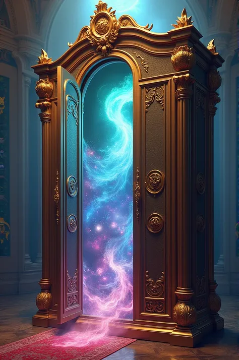 A large wardrobe that looks like a magical portal to the world 