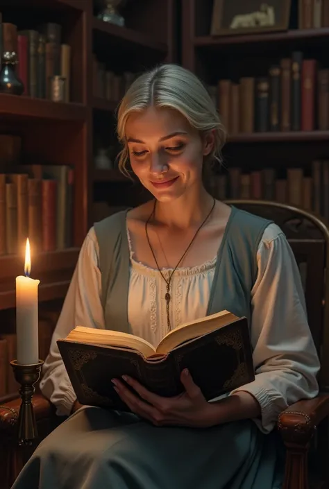 A woman reading the bible 