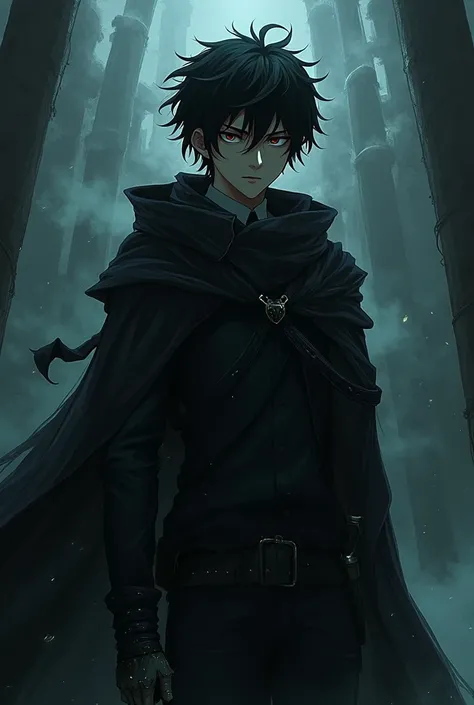 Anime style dark boy