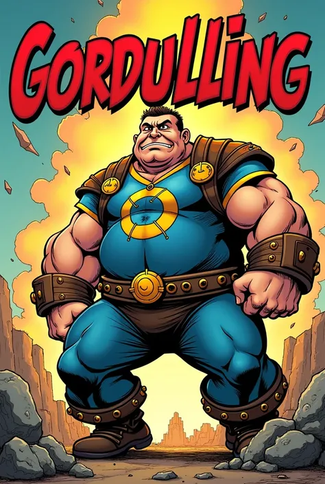 Cover of a comic book where a character appears (man) gordo ( not so much!! ) and say "Gordulling"