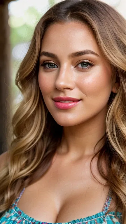 photograph ,shg detailed face realistic woman skin texture, (looking at the camera)Beautiful big lips, big breasts, curly or blonde hair, beautiful smiling, wide hips, perfect full body,Vote for realistic boho style fashion accessories for natural hair,,,,...