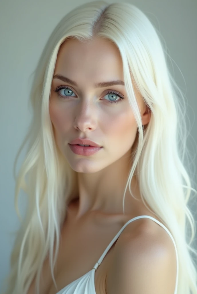 Mulher blonde de cabelo liso, blue eyed woman, blonde, blonde platinada, very fair skin, Long hair 