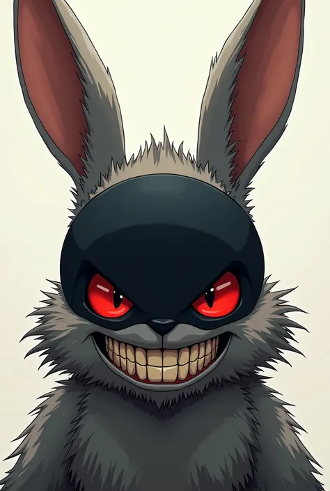 ((high quality)), ((masterpiece)), 8k, anime, black circle, rabbit, big teeth, (3307px x 4252px)  