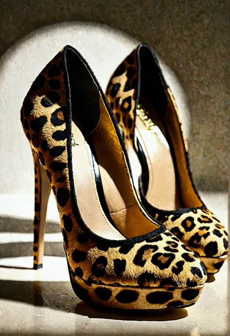 Leopard print high heels