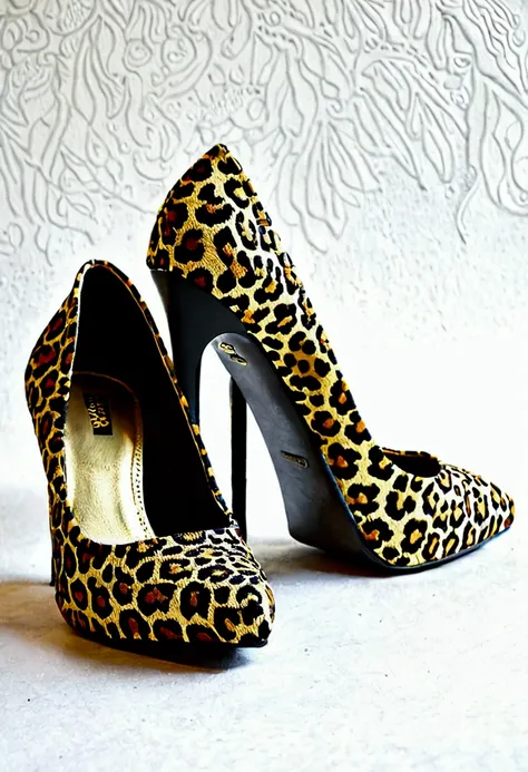 Leopard print high heels