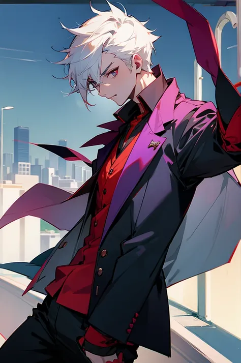  male, city background, street clothes, vampire