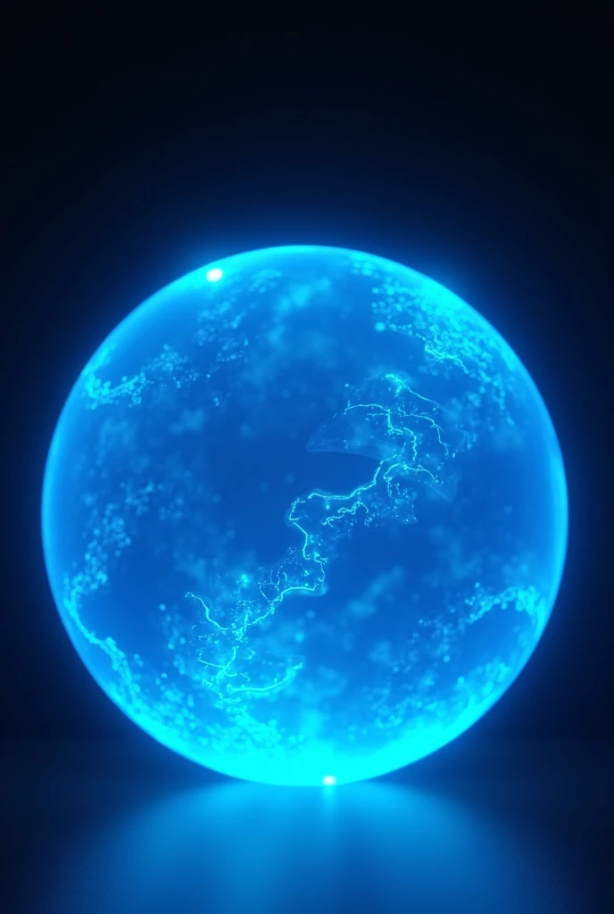 blue neon color bubble