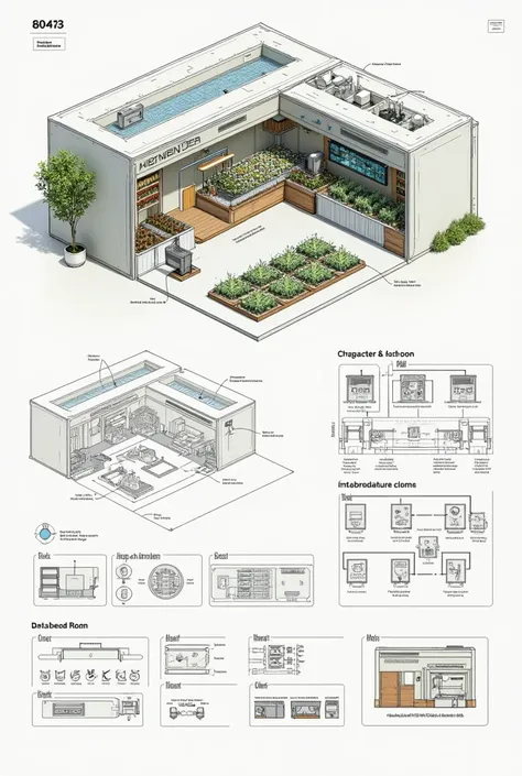 Make a isolated system room plan where tapparature, morture and light is contlod make it for a farming syestem and give a circute pln 