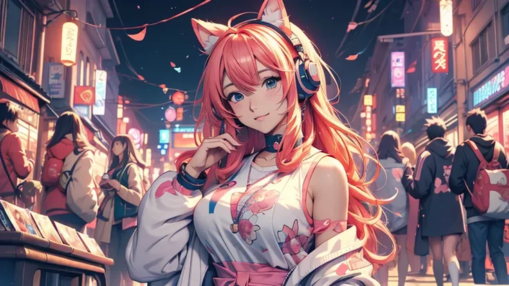 Woman wearing headphones、Anime Style 4 k, anime wallpaper 4k, anime wallpaper 4k, 4k anime wallpaper, anime art wallpaper 4k, anime art wallpaper 4k, Anime Style. 8k, Anime atmosphere, Ultra HD Anime Wallpaper, Anime Art Wallpaper 8K, Anime Background,cake...