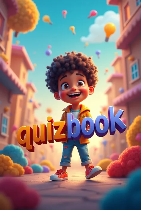 In a vibrant world full of knowledge and fun, a child comes to life. This avatar stands out with a cheerful expression, radiating happiness as you embrace the word "QuizBook", that floats before her in large, colorful letters. Her bright, sparkling eyes re...