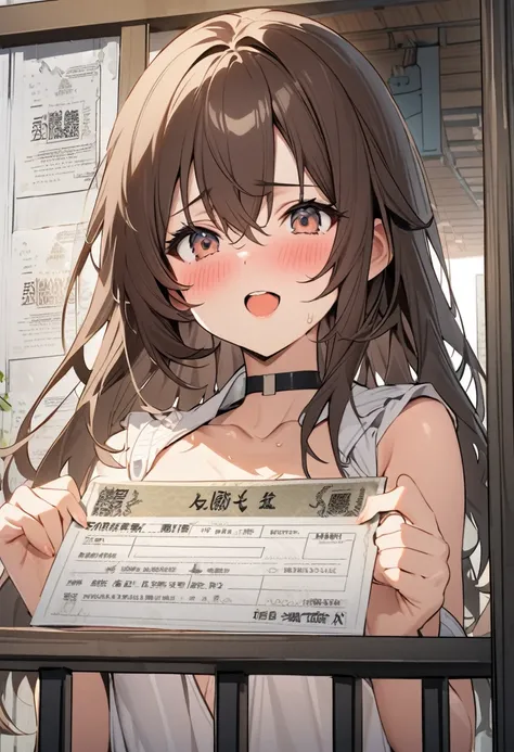 NSFW,Build something amazing,Build something amazing, White short loose socks highly detailed.Black choker, Brown Hair　Honor student high school girls are enslaved and taken to the school entrance、On sale at the school gate.Slave Certificate
